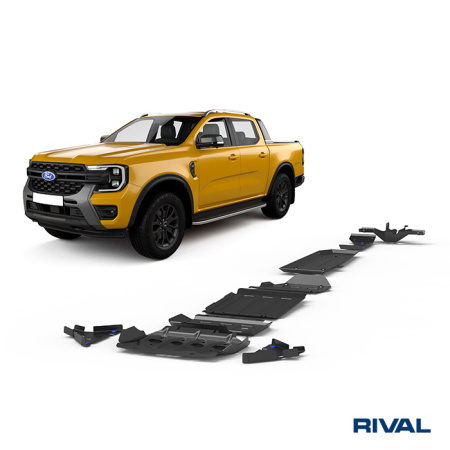 Juego de protecciones (Radiador, Motor, Caja de cambios, Caja de transferencia, Depósito de combustible, Depósito de AdBlue, Brazos delanteros, Diferencial) Ford Ranger 2011-2015; 2015-2022; 2,2 l. / diesel; 3,2 l. / diesel